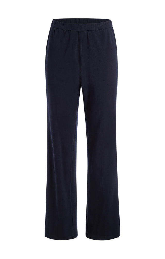 Passage-Nvy - Navy Pull-On Jersey Knit Lounge Pants - Product Image