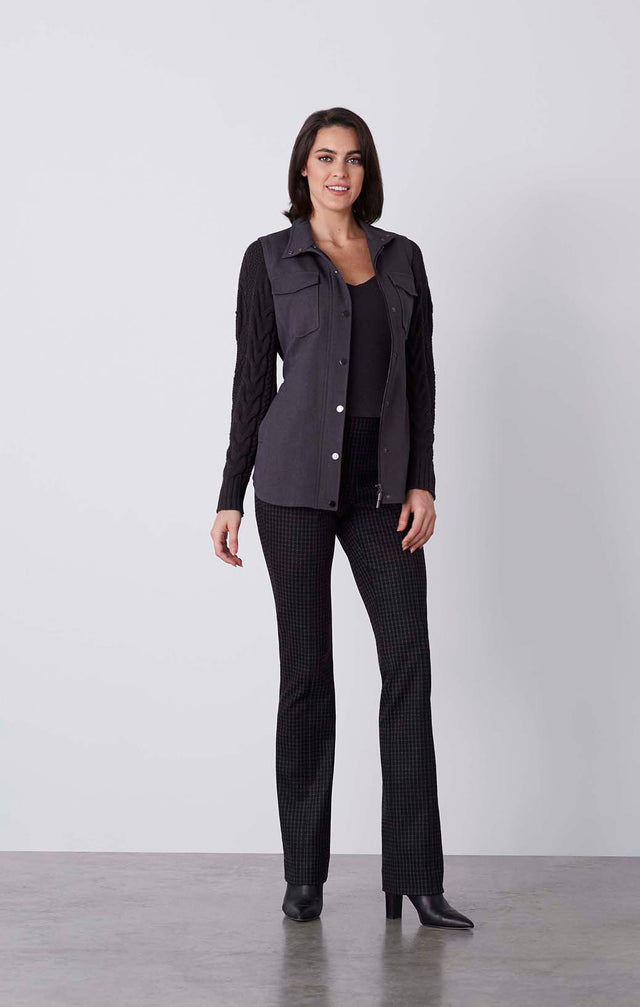 Boulangerie - Cashmere-Softened Knit & Flannel Jacket - On Model
