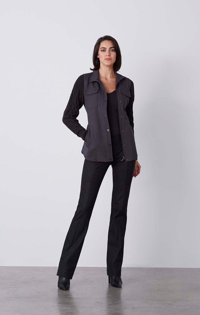 Boulangerie - Cashmere-Softened Knit & Flannel Jacket - On Model