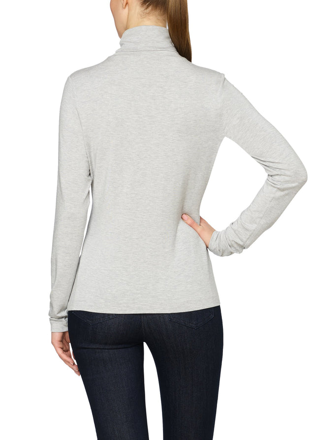 Mood - Sustainable Grey Turtleneck - On Model