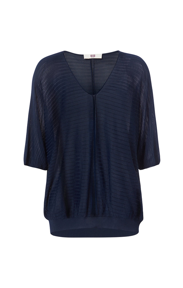 Lineup - Striped Navy Dolman Sweater