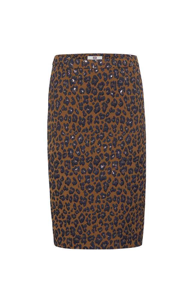 Variable - Metallic Leopard-Look Skirt