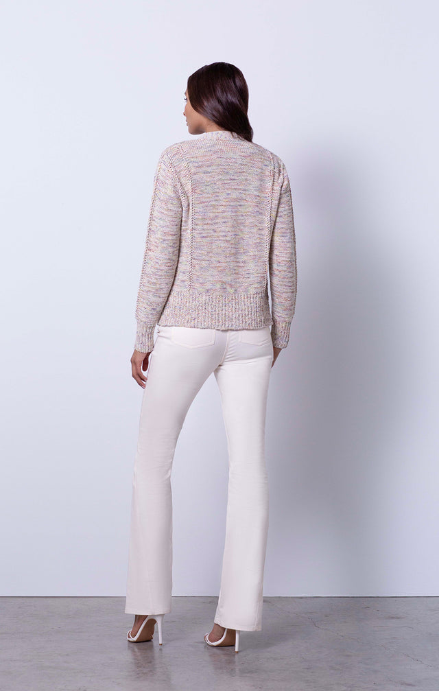 Artisan - Rainbow Yarn Cardigan with Artisan Top - On Model