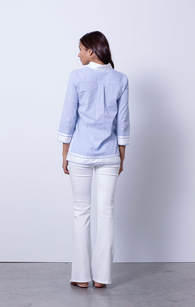Crater Lake - Tassel-Trimmed Blouse - On Model
