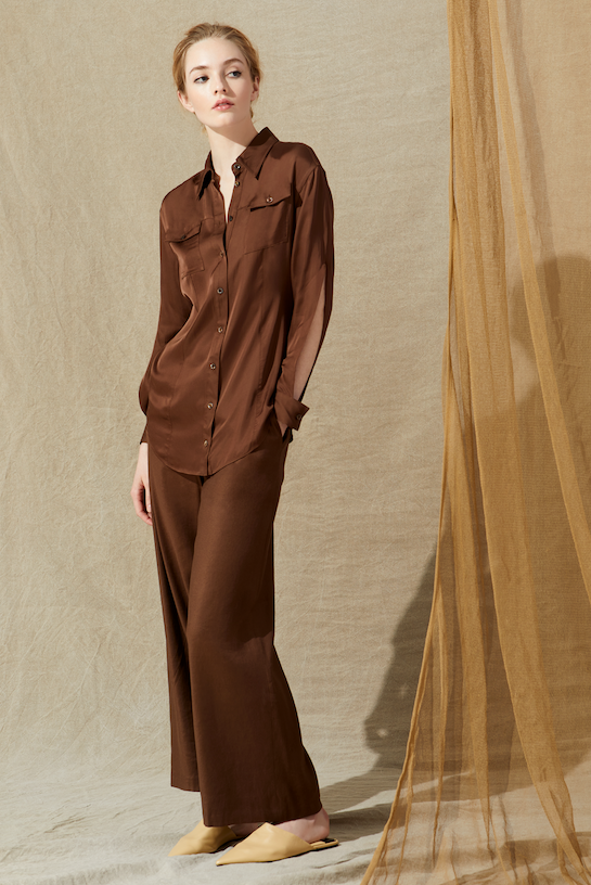 Chocolate - Stretch Linen Pants