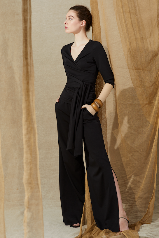 Mystery - Cotton Sash Blouse - On Model