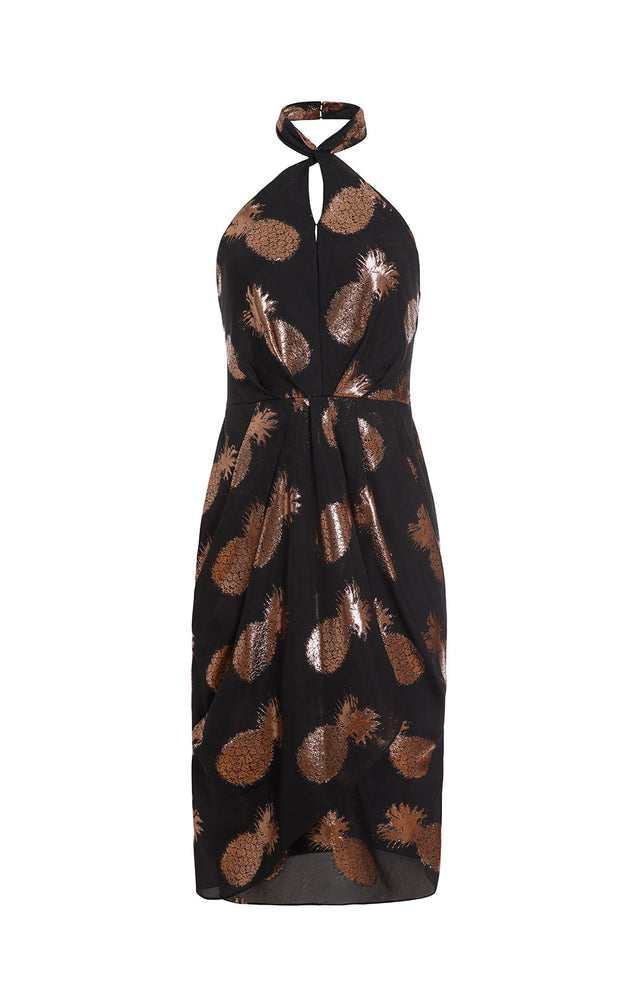 Amity - Jacquard Halter Dress - Product Image