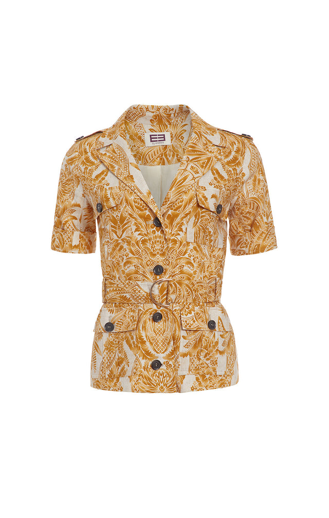 Exotica - Damask-print Safari Jacket - Product Image