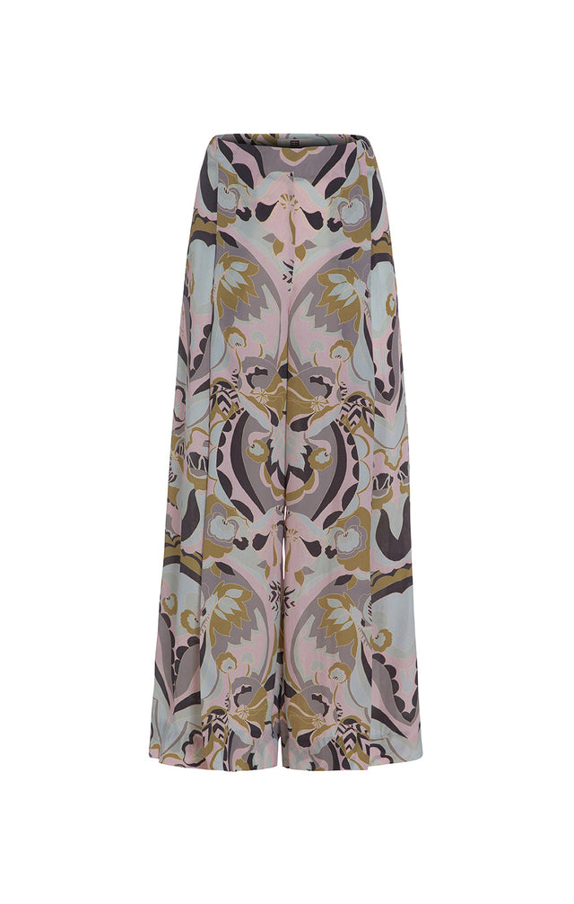 Nirvana- Crêpe De Chine Print Pants- Product
