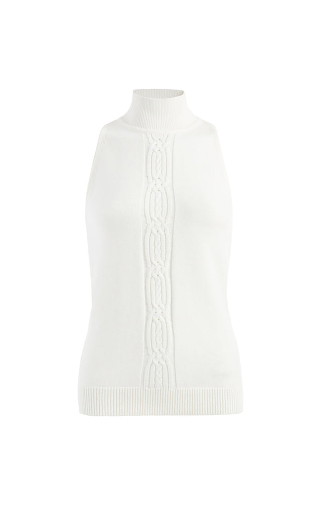 Racer-ivr - Cashmere-softened Cable Knit- Product Image