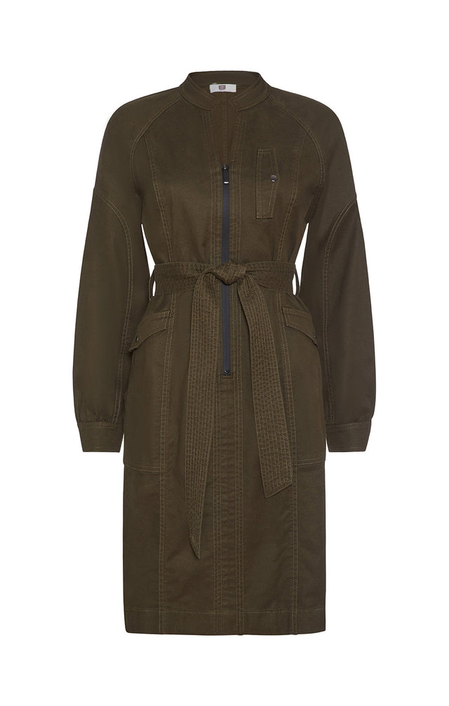 Heath - Topstitched Shirt Dress - Product Image