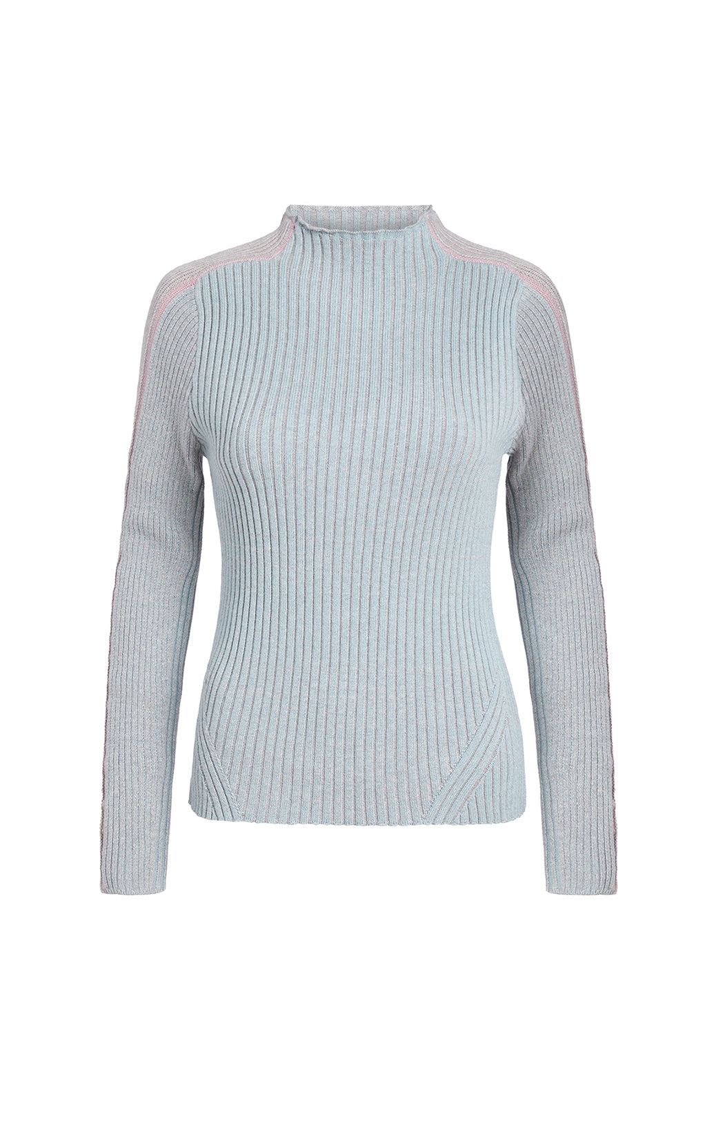 Eclipse - Cashmere-Softened Turtleneck With Shirt Trim - Product Image