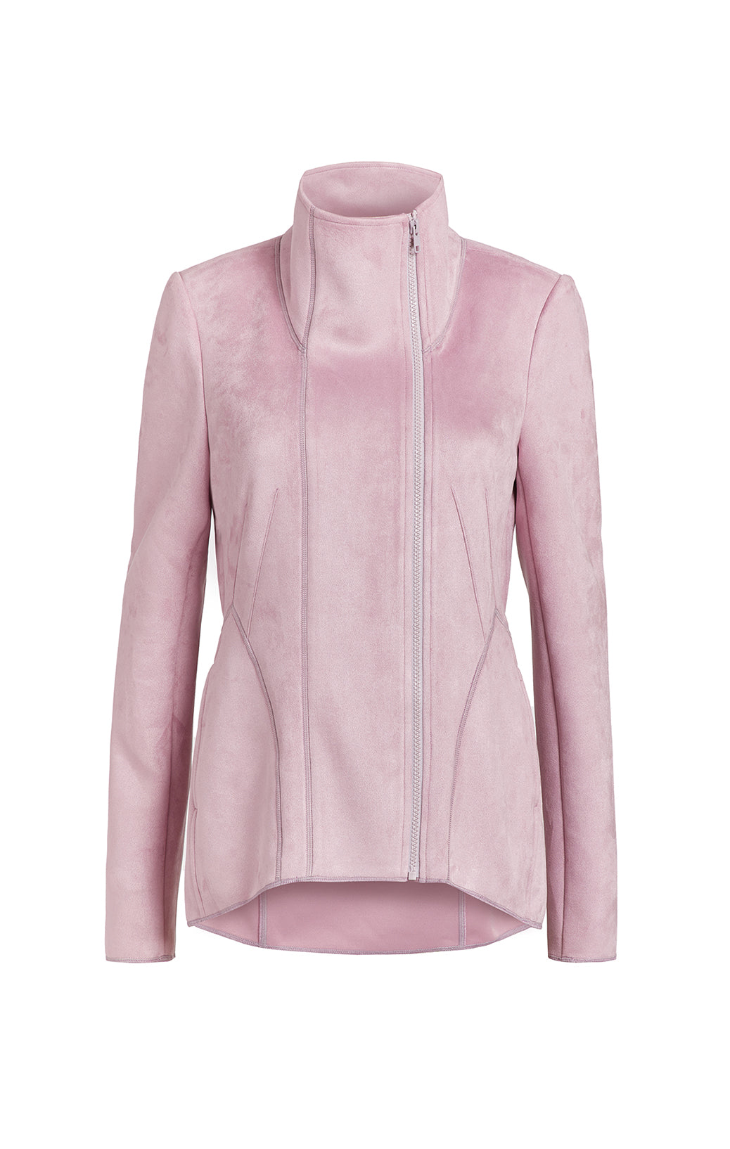 Dappled - Leather-Trimmed Knit Tweed Moto Jacket - Product Image