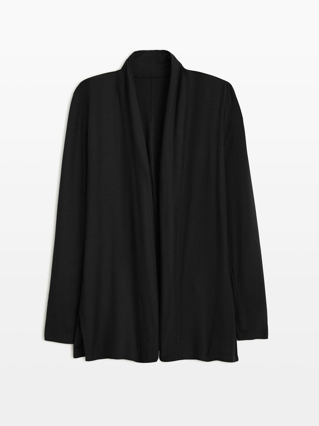 Spy - Black Silky Jersey Cardigan