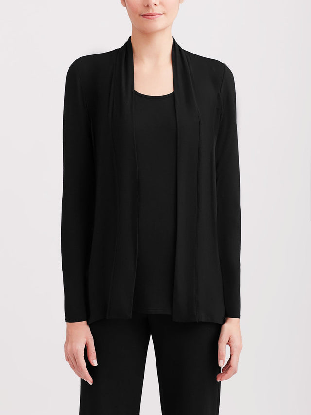 Spy - Black Silky Jersey Cardigan