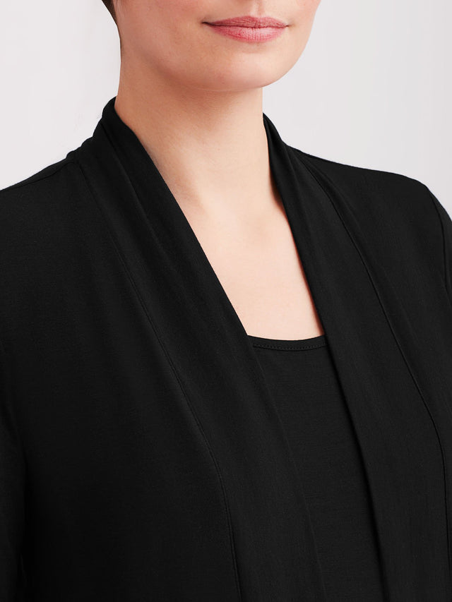 Spy - Black Silky Jersey Cardigan