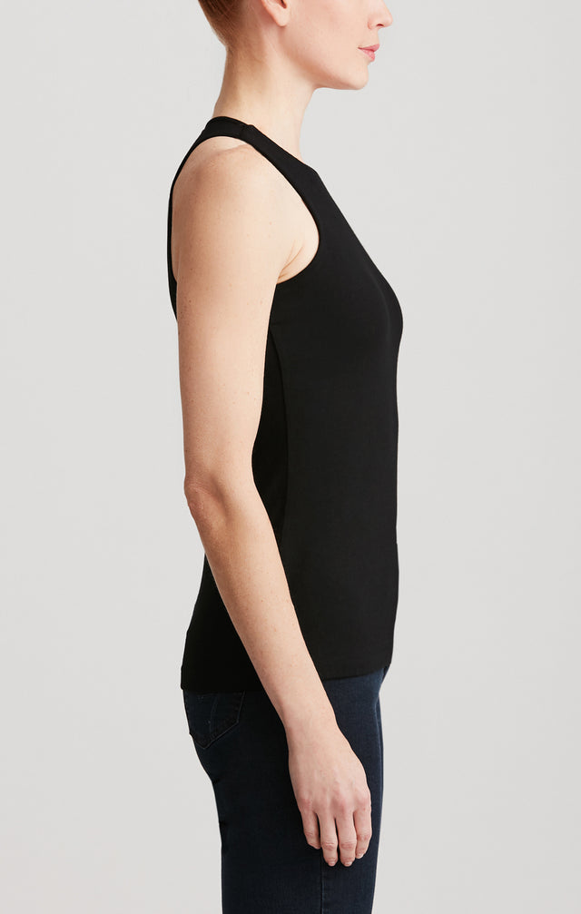 Caspian - Black - Jersey Tank Top - On Model