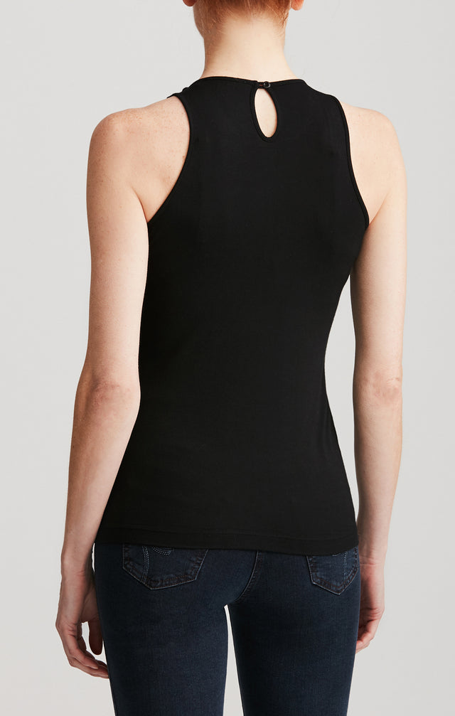 Caspian - Black - Jersey Tank Top - On Model