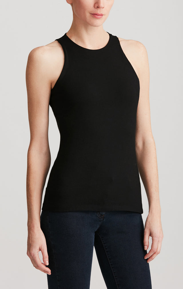 Caspian - Black - Jersey Tank Top - On Model