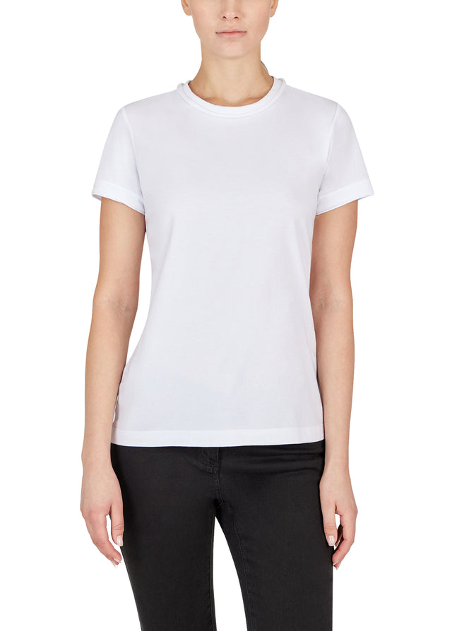 Essence White - Stretch Cotton Tee - On Model
