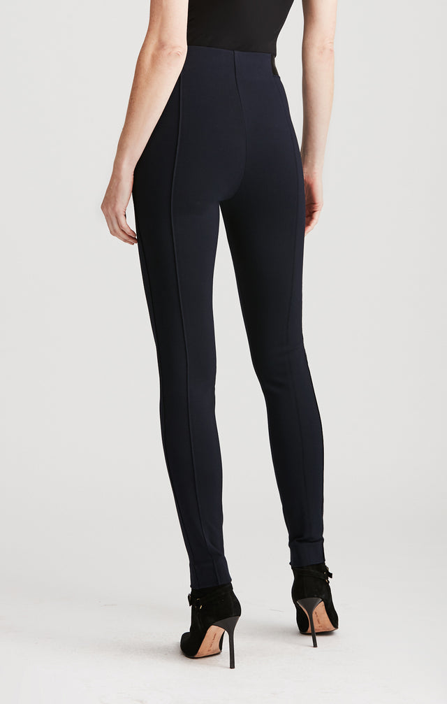 Riley - Navy - Stretch Ponte Leggings - On Model