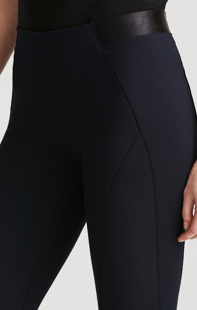 Riley - Navy - Stretch Ponte Leggings - On Model