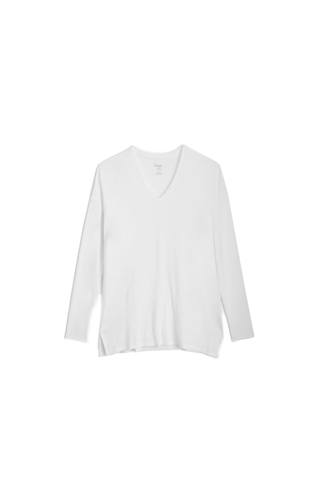Silo - White - Modal Boyfriend Tee - Product Image