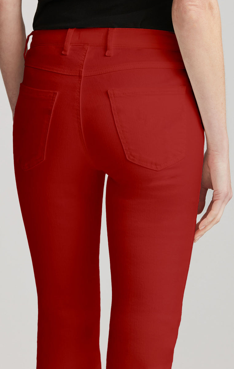 Red coated on sale jeans womens