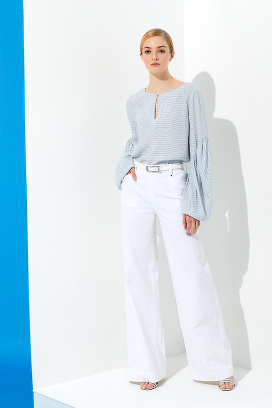 Jetty - White Wide-Leg Jeans - On Model