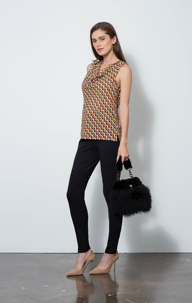 Dressage Black - Ponte Riding Leggings - On Model - With Tibet Black Bag & Prism Blouse
