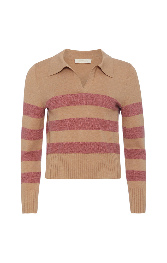 Bistro - Striped Polo Sweater