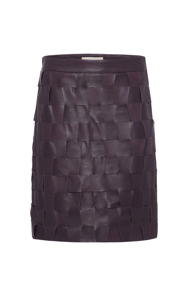 Entwined - Woven Leather Skirt
