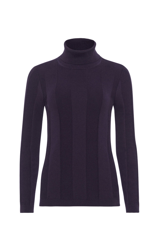 Eugenia-Pur - Cashmere-Softened Damask Knit Top