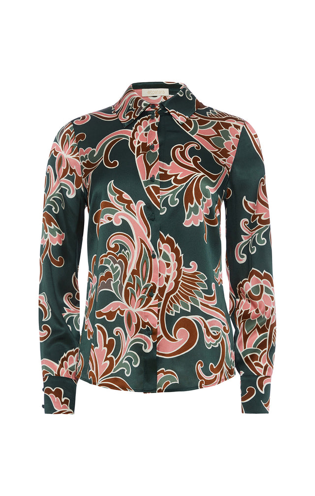 Fascination - Stretch-Silk Paisley Blouse