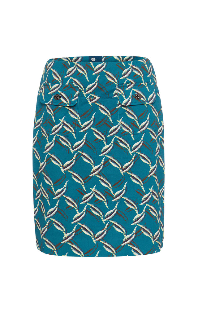 Sea Eagle - Feather-Print Skirt