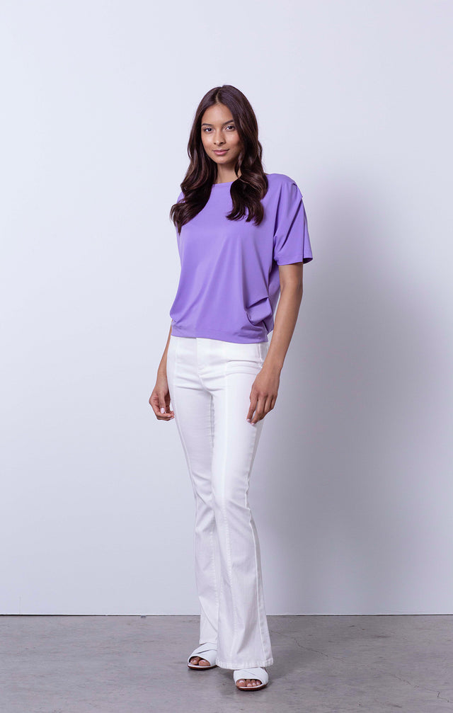 First Flower - Matte Jersey Knit Top - On Model
