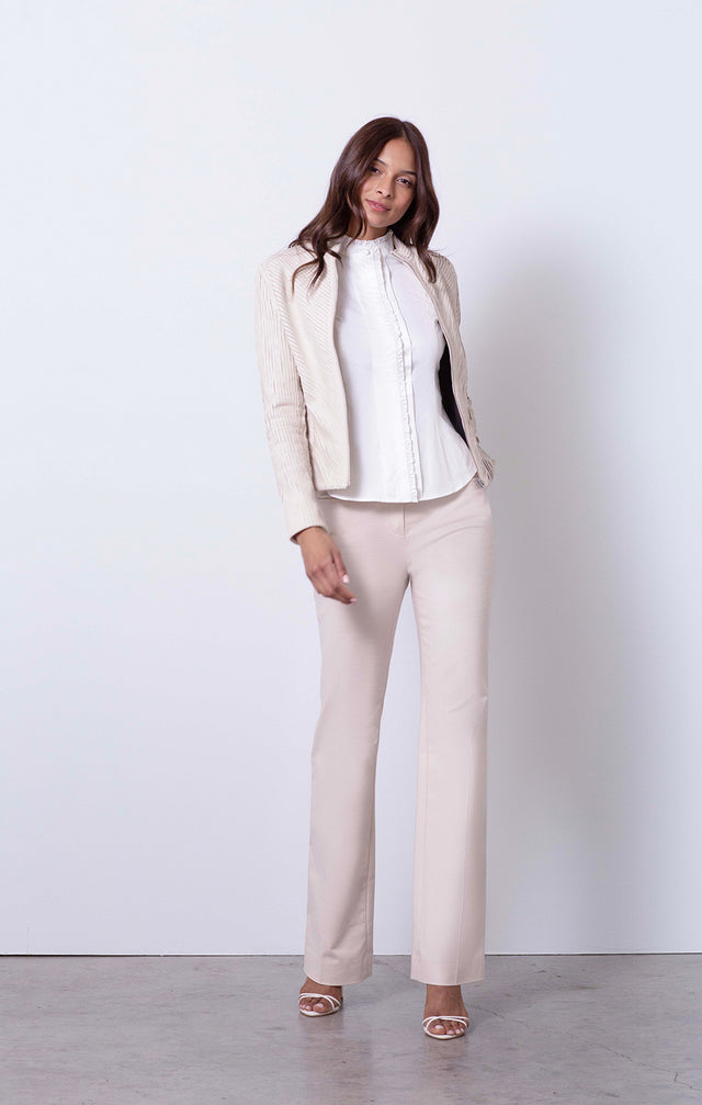 Superstar - Ribbed Leather Jacket - On Model