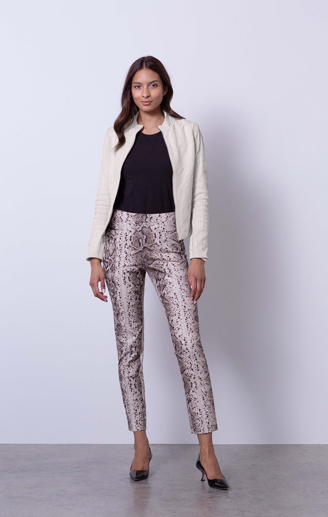 Superstar - Ribbed Leather Jacket - On Model