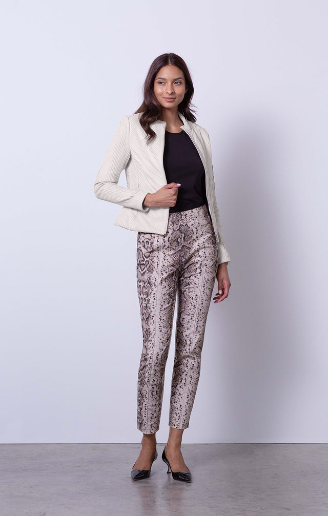 Superstar - Ribbed Leather Jacket - On Model
