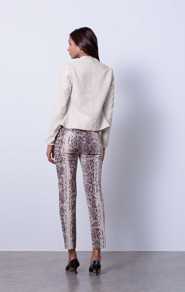 Superstar - Ribbed Leather Jacket - On Model