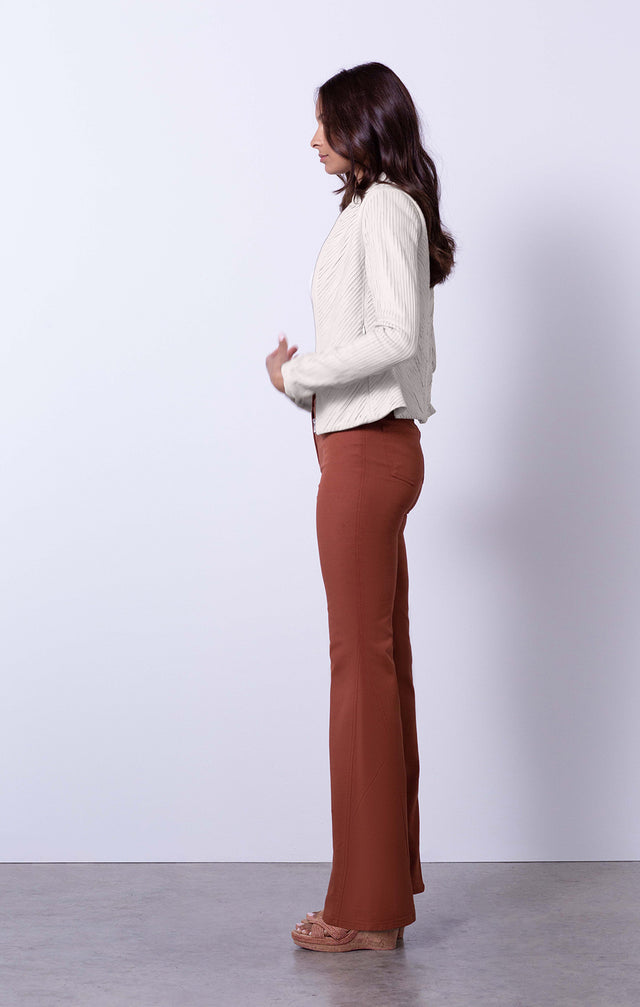 Superstar - Ribbed Leather Jacket - On Model