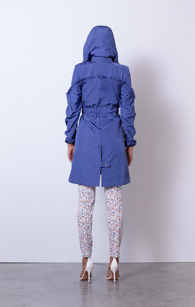 Forecast - Hooded Taffeta Raincoat - On Model