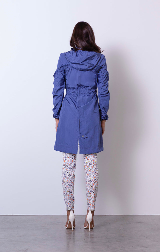 Forecast - Hooded Taffeta Raincoat - On Model