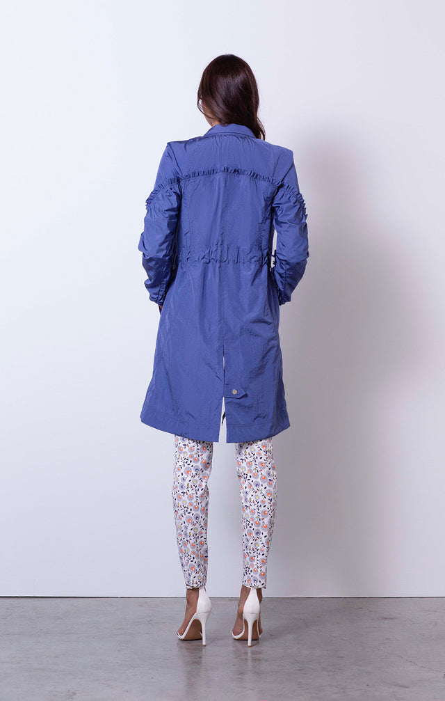 Forecast - Hooded Taffeta Raincoat - On Model