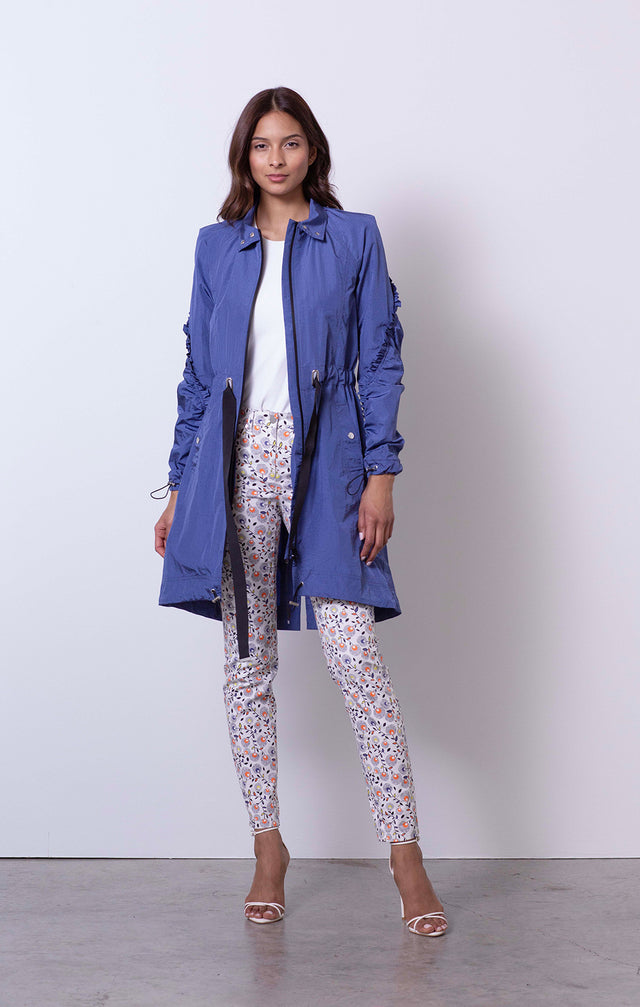 Forecast - Hooded Taffeta Raincoat - On Model