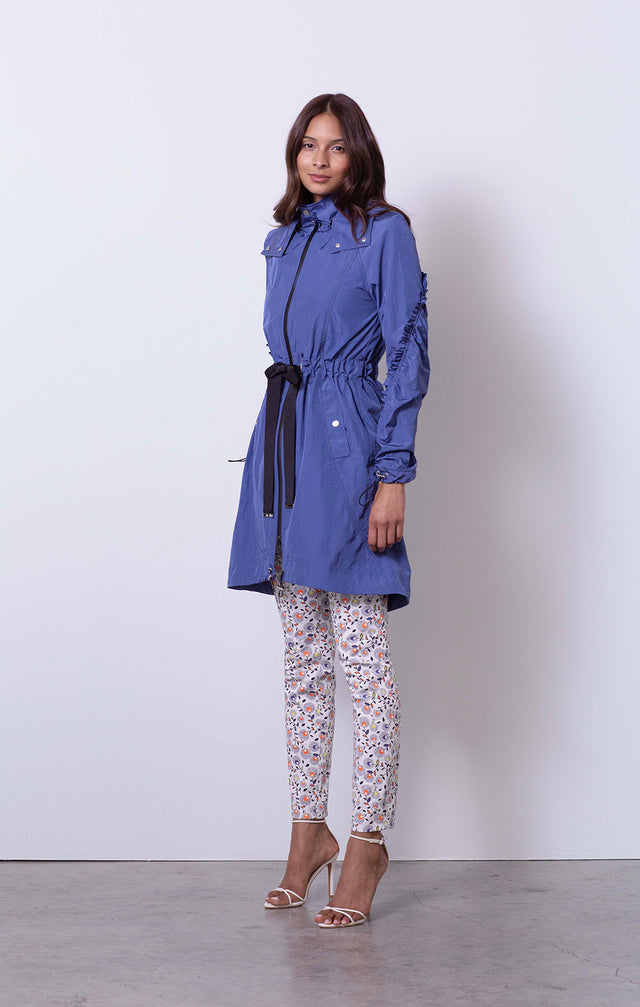 Forecast - Hooded Taffeta Raincoat - On Model