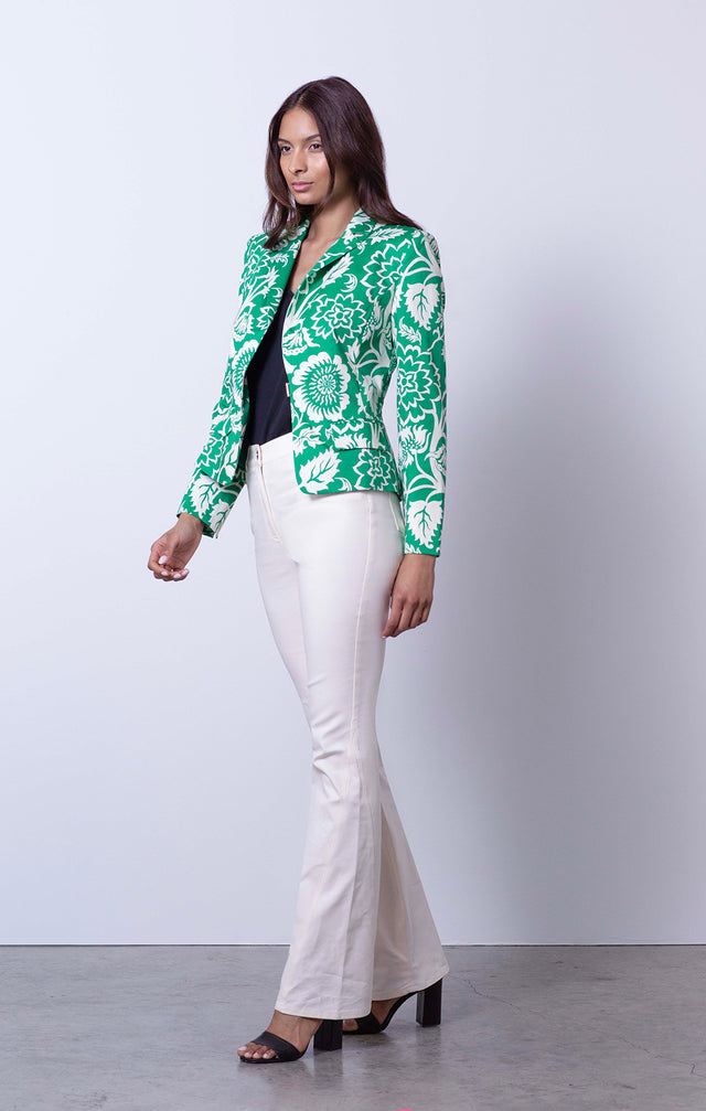 Locksley - Flower-Print Blazer - On Model