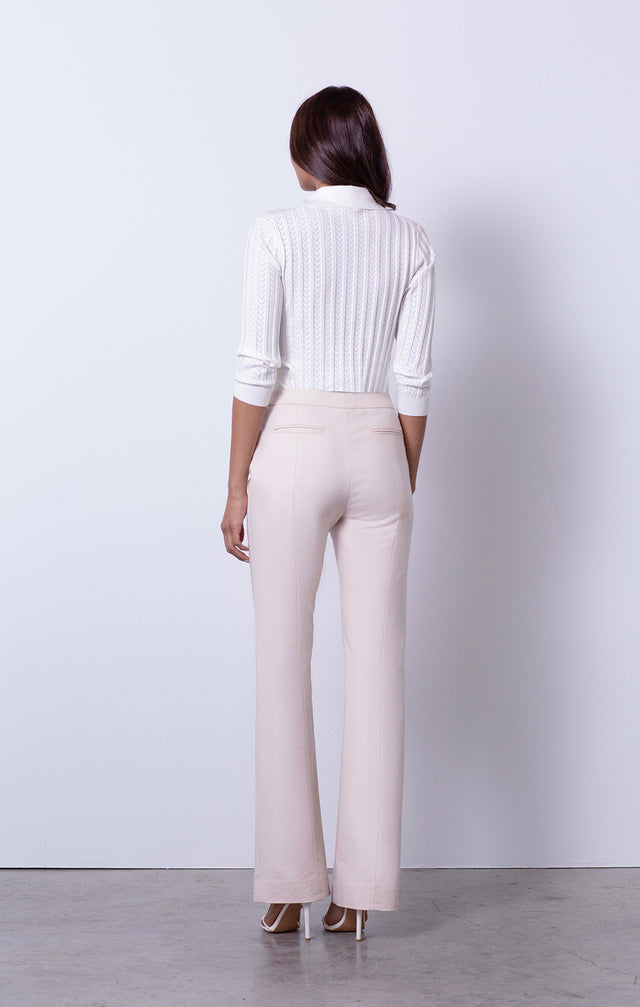 Mayfair - Sustainable Champagne Trousers - On Model