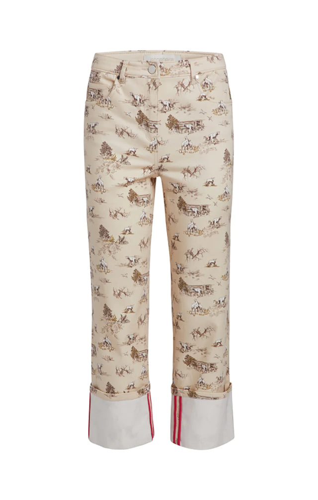 Bucolic - Toile-Print Cropped Jeans