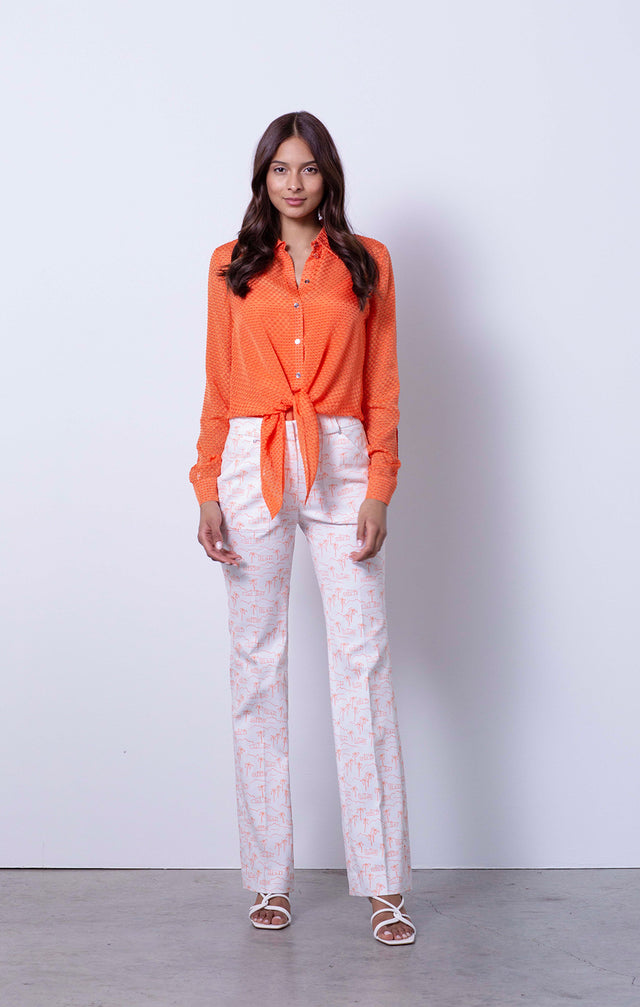 Fan Palm - Desert-Resort Print Pants - On Model